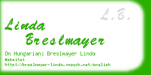 linda breslmayer business card